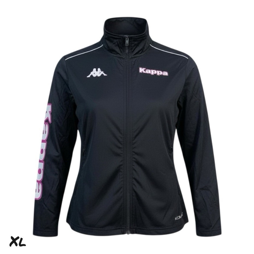 NEW Kappa Jacket Men's Size XL Black Kombat Training Full Zip Hoodie Lightweight